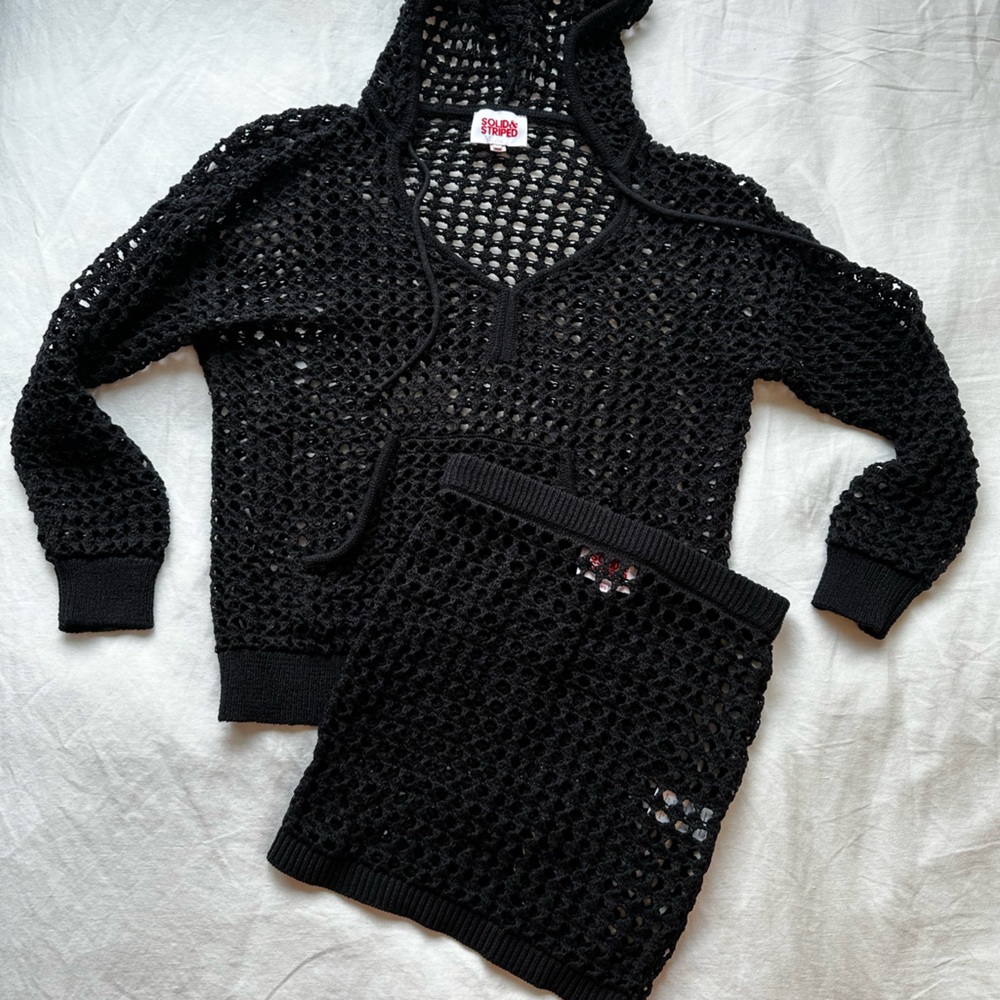 Solid & Striped Baja Cover Up hoodie & skirt set